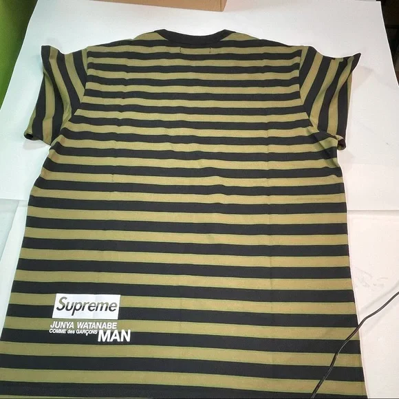 Supreme x Junya Watanabe CDG Ringed Striped Bug Mens Medium Size T-Shirt - Picture 3 of 7